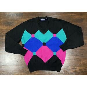 VTG! Hogan Scottish Lambswool Pullover Sweater Women's?/Unisex Size L Multicolor